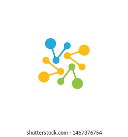 molecule logo vector icon template