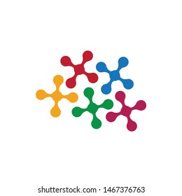molecule logo vector icon template
