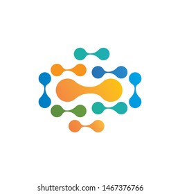 molecule logo vector icon template