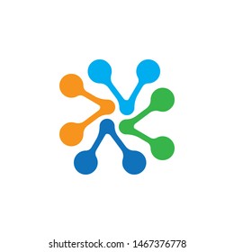 molecule logo vector icon template