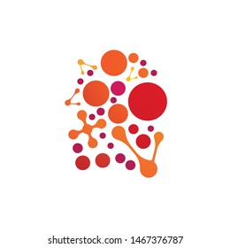 molecule logo vector icon template