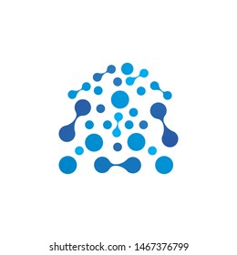 molecule logo vector icon template