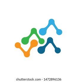 molecule logo vector icon template