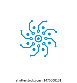 molecule logo vector icon template