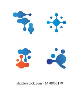 molecule logo vector icon template