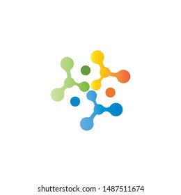 molecule logo vector icon template 