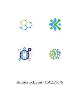 molecule logo vector icon template 