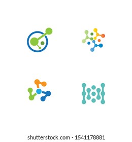 molecule logo vector icon template 