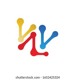 molecule logo vector icon template