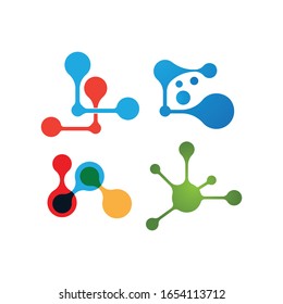 molecule logo vector icon template