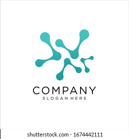 molecule logo vector icon template, can use in biotechnology, energy, print, water and Inspiration concept icons.