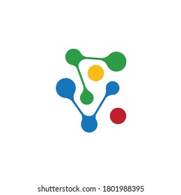 molecule logo vector icon template design