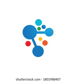 molecule logo vector icon template design