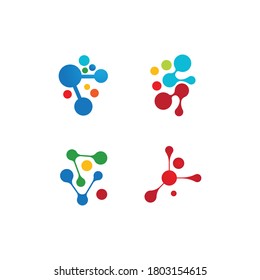 molecule logo vector icon template design