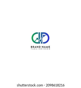 molecule logo vector icon template - logo DD.eps