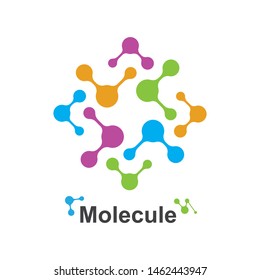 molecule logo vector illustration design template