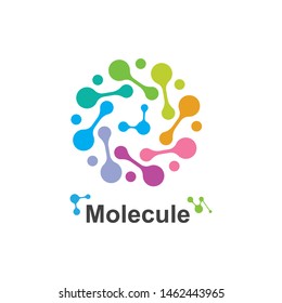 molecule logo vector illustration design template