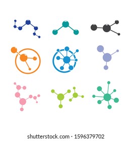 molecule logo vector illustration design template