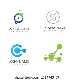 Molecule logo vector symbol template 