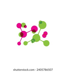 Molecule logo vector template element and symbol