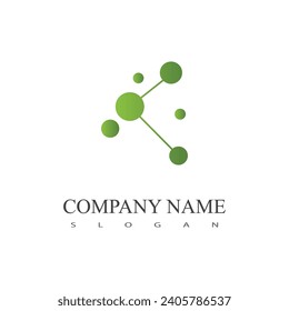 Molecule logo vector template element and symbol