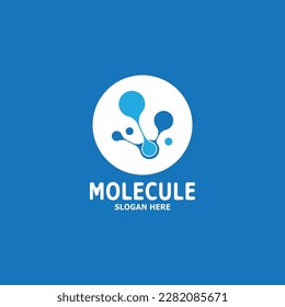 Ilustración de la plantilla de vectores con logotipo de moléculas