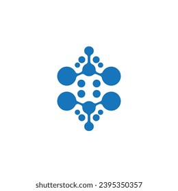 Ilustración de la plantilla de vectores con logotipo de moléculas