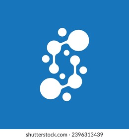 Ilustración de la plantilla de vectores con logotipo de moléculas