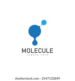 Icono de ilustración de Plantilla de Vector de logotipo de molécula