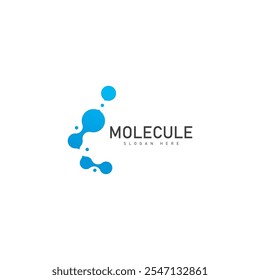 Icono de ilustración de Plantilla de Vector de logotipo de molécula
