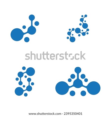 Molecule Logo Vector Template Illustration