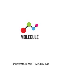 molecule logo.Conceptual vector illustration in flat style design.Isolated on background.