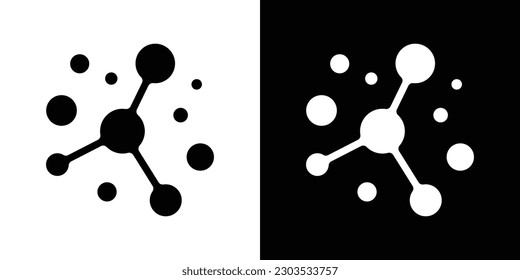 molecule logo,design dot connection icon vector illustration