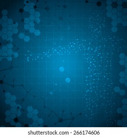 Molecule man human body abstract vector illustration 