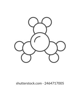 Molecule model line outline icon