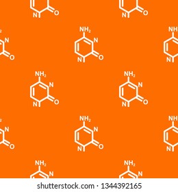 Molecule model pattern vector orange for any web design best