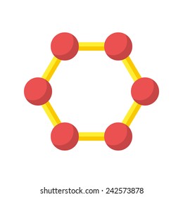 Molecule, modern flat icon