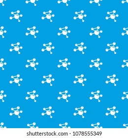 Molecule molecular pattern vector seamless blue repeat for any use