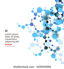 Molecule and molecular structure. Isolated atoms vector illustration.