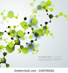 Molecule and molecular structure. Isolated atoms vector illustration.