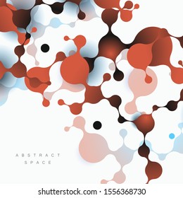Molecule and molecular structure. Isolated atoms vector illustration.