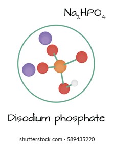 molecule Na2HPO4 Disodium phosphate