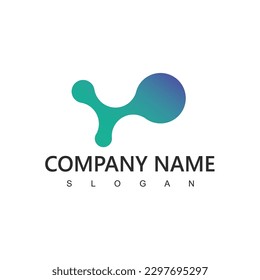 Molecule and Nano Technology logotype, innovation tech, Medicine, Science, Laboratory, Cosmetics