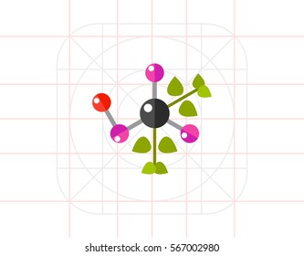 Molecule as Natural Science Concept Icon