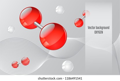 molecule on a gray background
