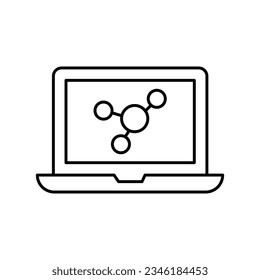 Molecule on lcd vector icon which can easily modify or edit

