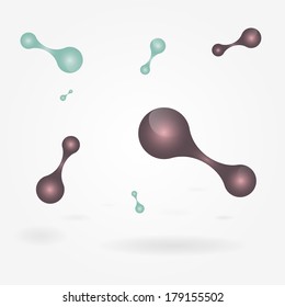 molecule on a white background, vector illustration