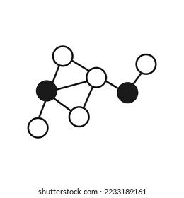 Molecule outline icon, vector illustration in trendy design style, isolated on white background. Perfect editable graphic resources for many purposes.