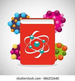 molecule particle laboratory scientific vector illustration design