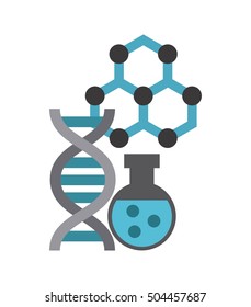 molecule particule laboratory icon vector illustration design